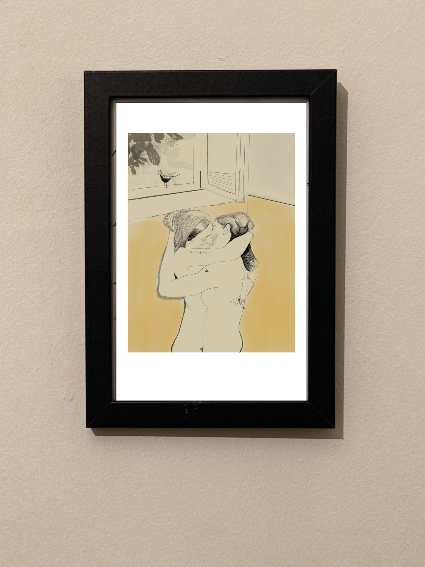 Print - Small framed, signed by artist