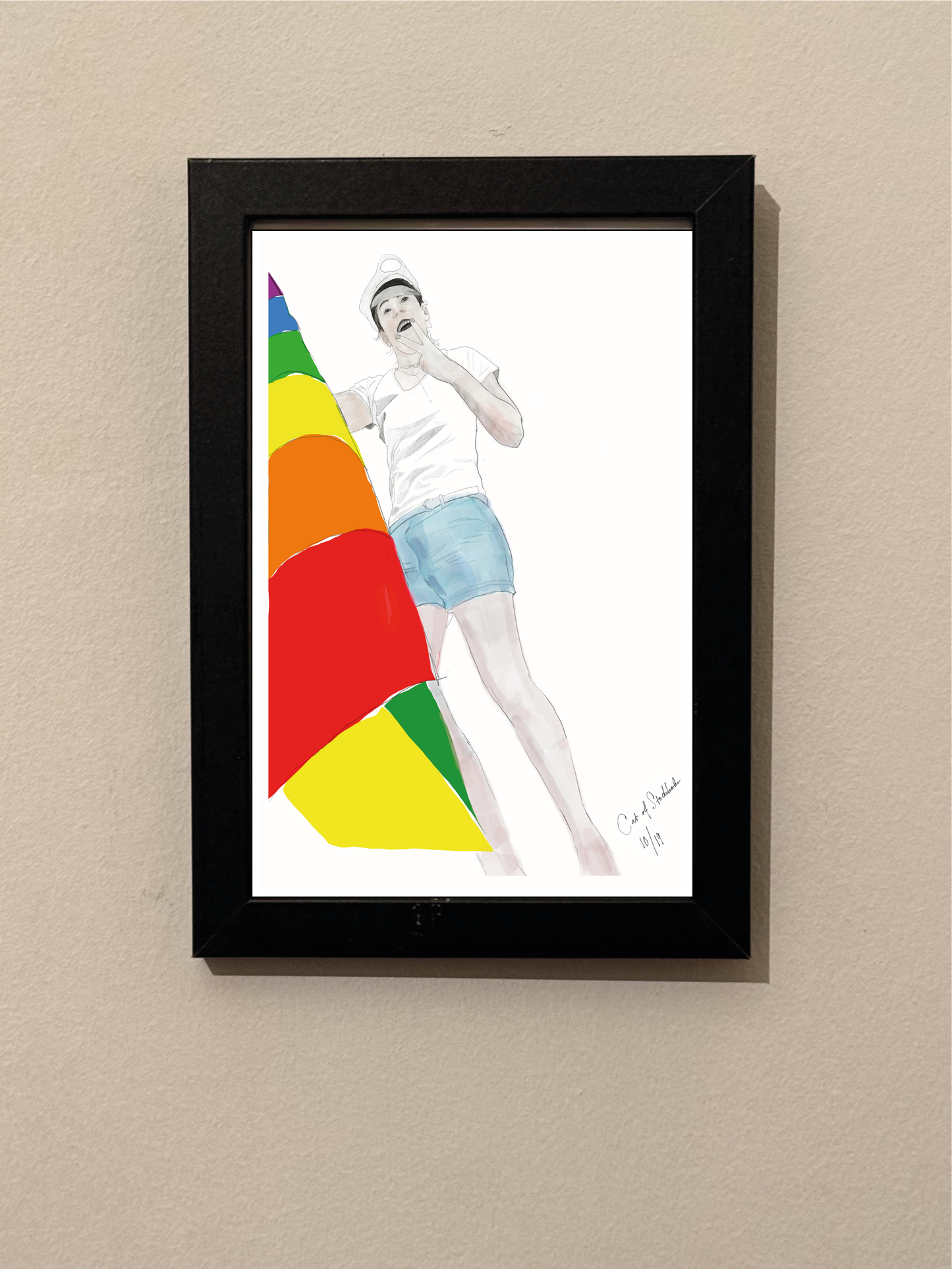 Print - Small framed, signed by artist