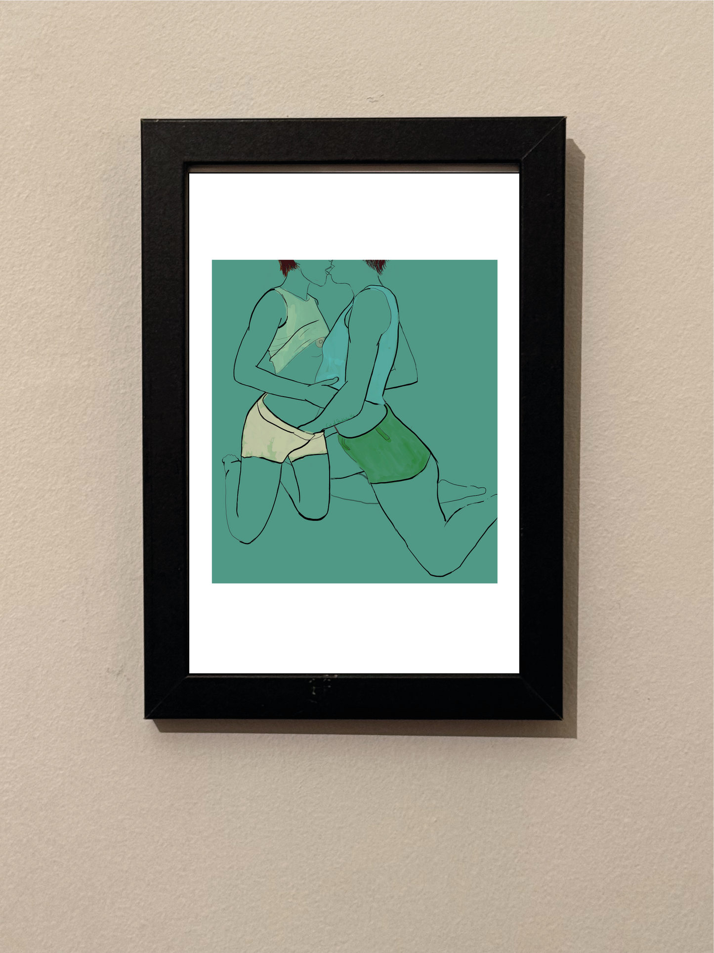 Print - Small framed, signed by artist