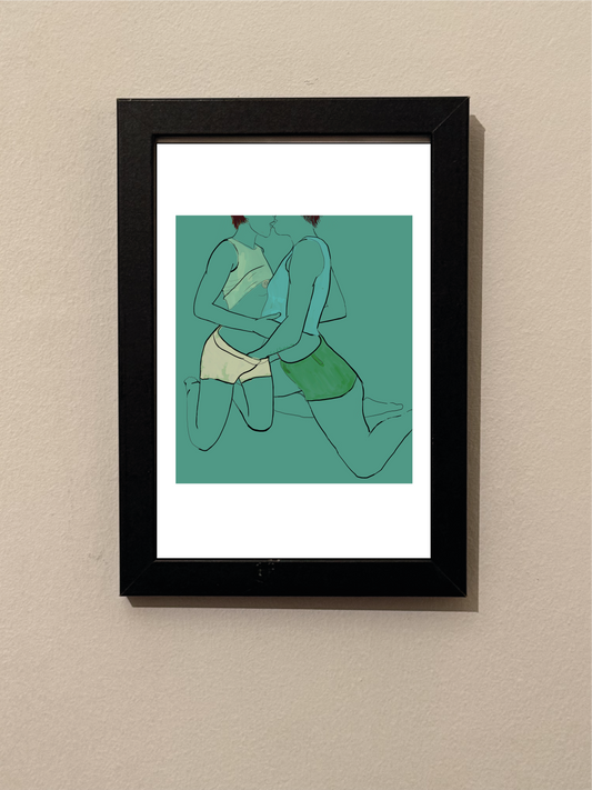 Print - Small framed, signed by artist